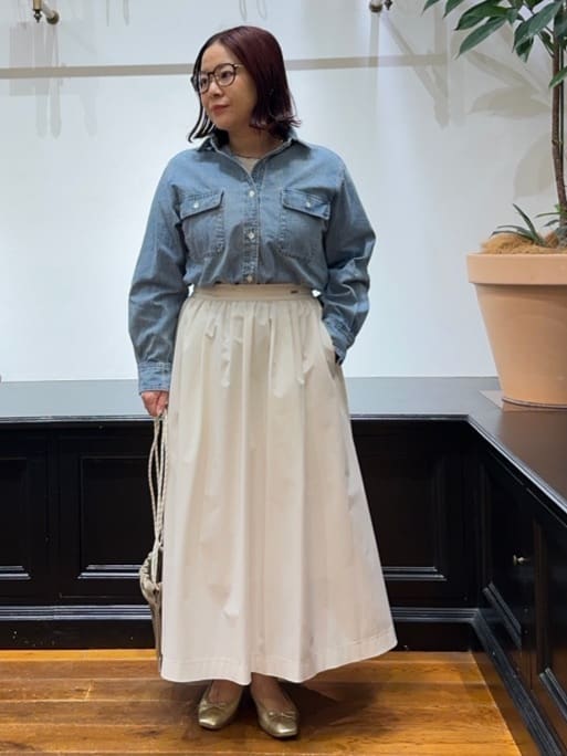 Asamiさんの「DRESSTERIOR｜◆ウォッシャブルコットンカシミヤプルオーバーニット」を使ったコーディネート