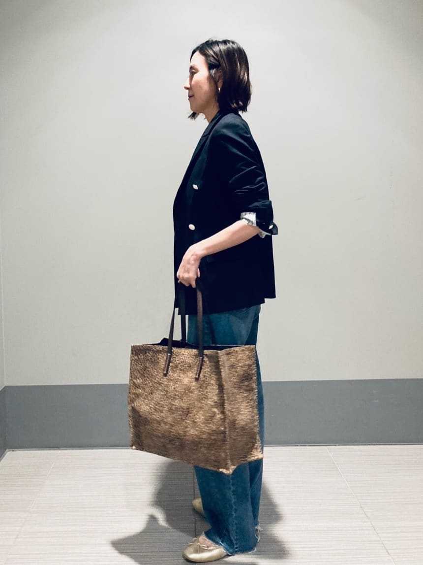 Furuさんの「DRESSTERIOR｜【セットアップ可】リネンブレンドダブルブレストジャケット」を使ったコーディネート