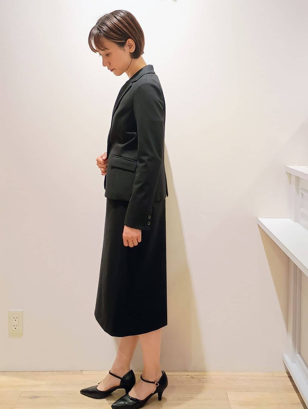 miuraさんの「index｜《5色展開／XS-LLサイズ》ストレッチテーラードジャケット／セットアップ対応【イージーアイロン】」を使ったコーディネート