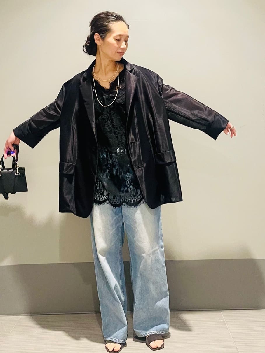 Annさんの「DRESSTERIOR｜ヴィンテージ加工ワイドデニムパンツ」を使ったコーディネート