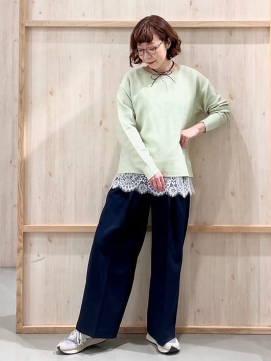 nakoさんの「THE SHOP TK｜【S-XLサイズ/選べる6色】どこから見ても美しい ガーターニット/洗濯機OK」を使ったコーディネート