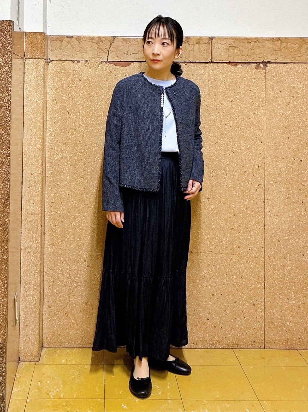 hattoriさんの「INDIVI｜【洗える／華やか】袖プリーツニット」を使ったコーディネート