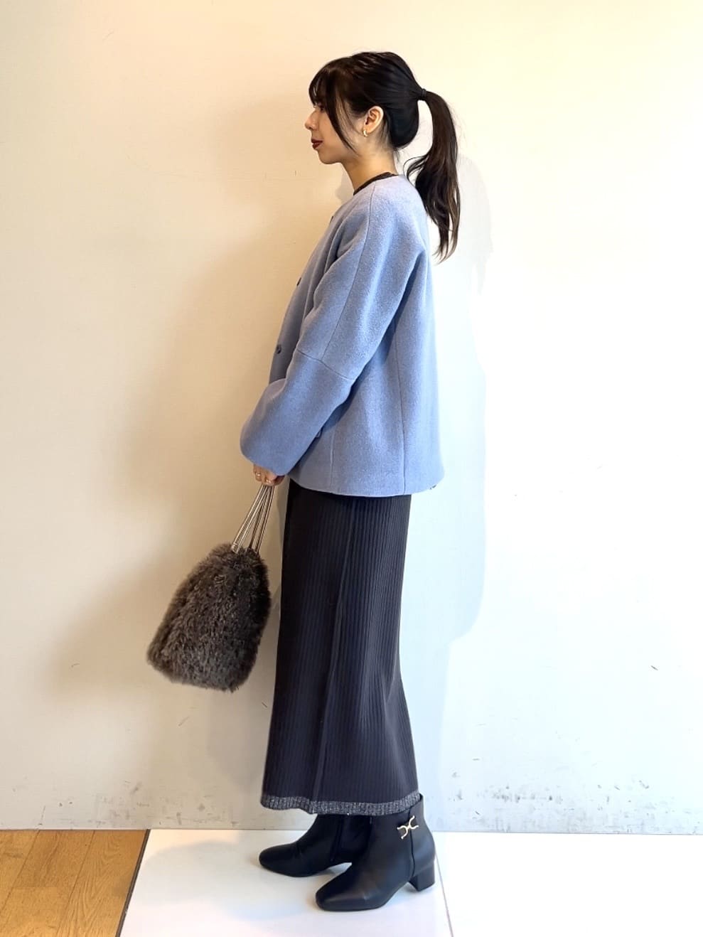 cotaniさんの「grove｜【ウール混】軽やかに羽織れるショートコート」を使ったコーディネート