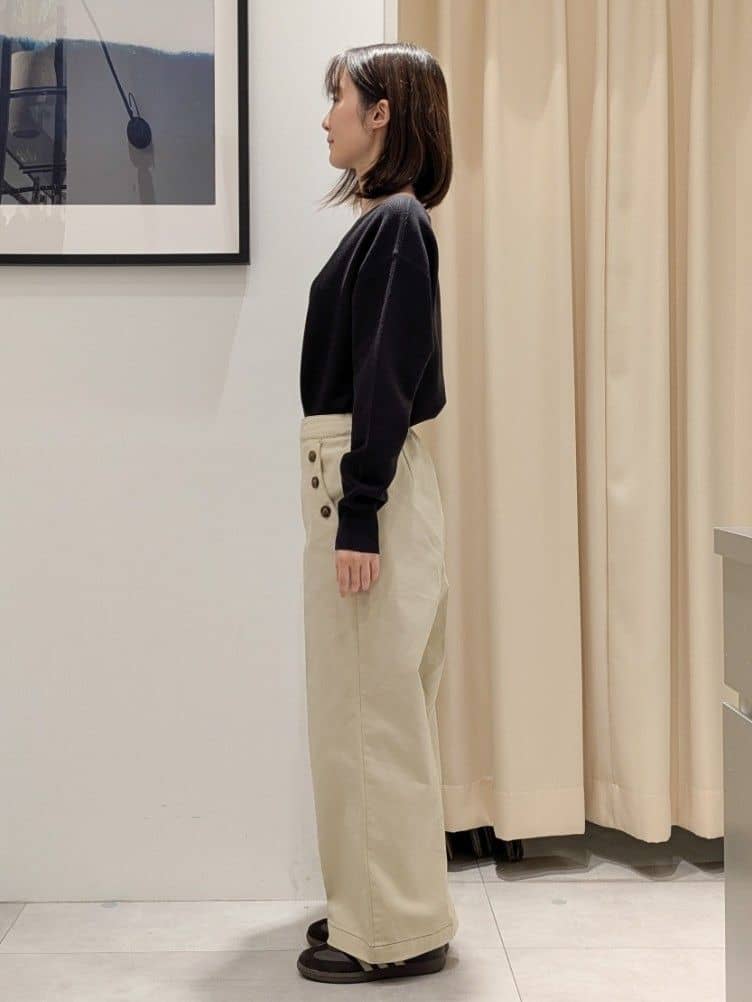 なめさんの「THE SHOP TK｜【S-XLサイズ/選べる6色】どこから見ても美しい ガーターニット/洗濯機OK」を使ったコーディネート