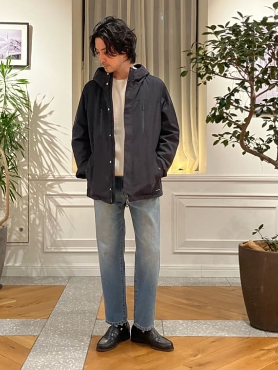 junyaさんの「DRESSTERIOR｜【防水/透湿素材/ウォッシャブル】ウォータープルーフ マウンテンパーカー」を使ったコーディネート
