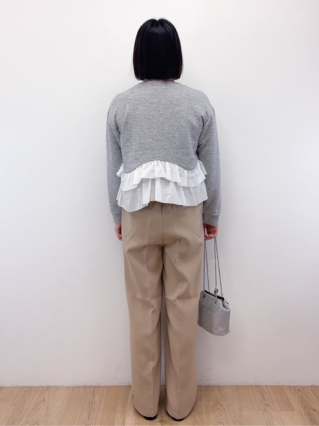 Takeさんの「OPAQUE.CLIP｜裾フリルドッキングトップス【洗濯機OK】」を使ったコーディネート