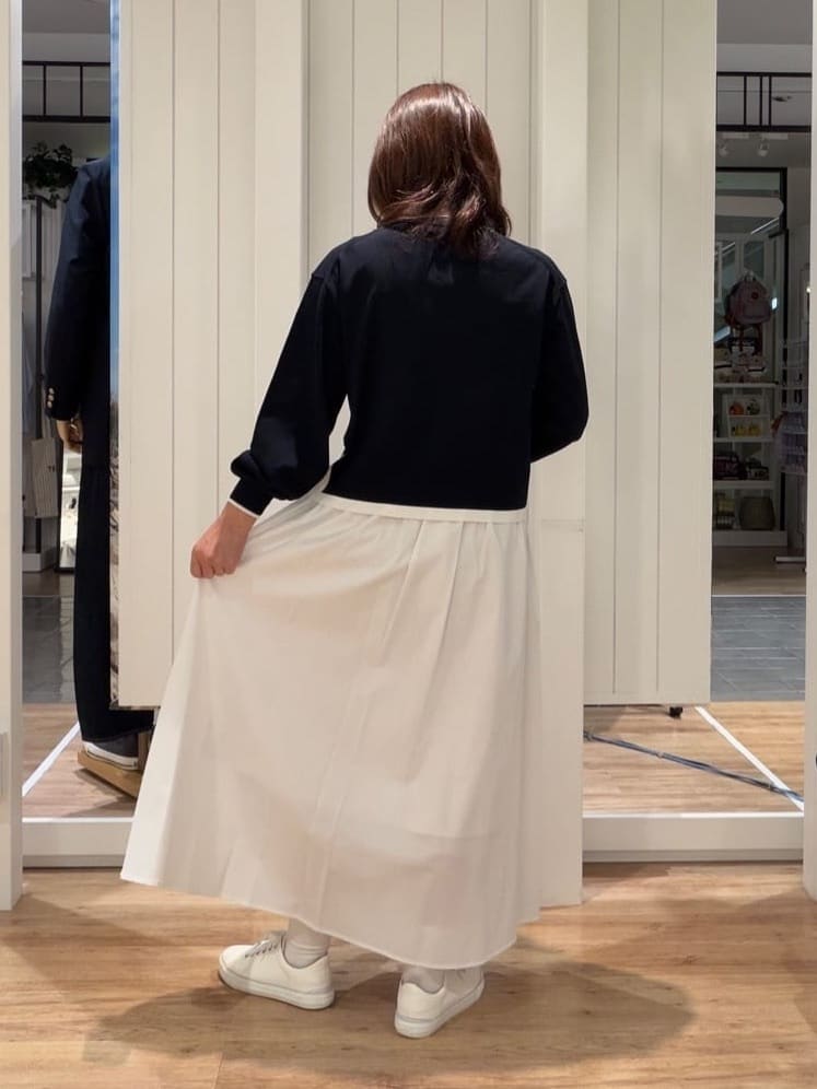 Fujitaさんの「Dessin｜【洗える】バイカラーデザインニット」を使ったコーディネート