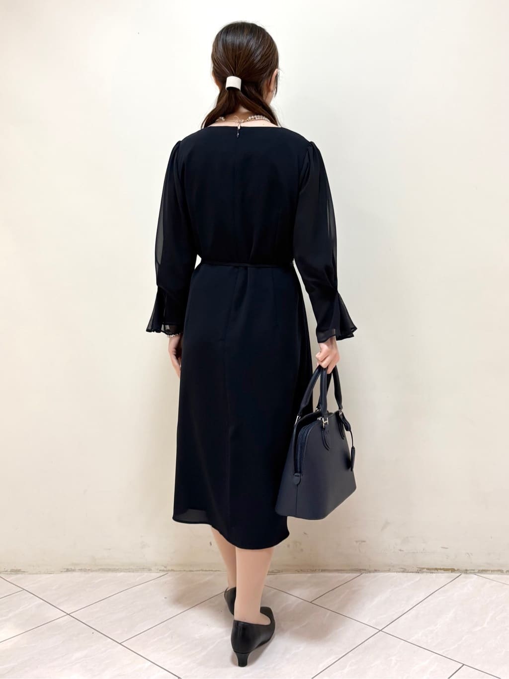 mikiさんの「Reflect｜【フォーマル／入卒／付属リボン付き】スリーブデザインジョーゼットワンピース」を使ったコーディネート