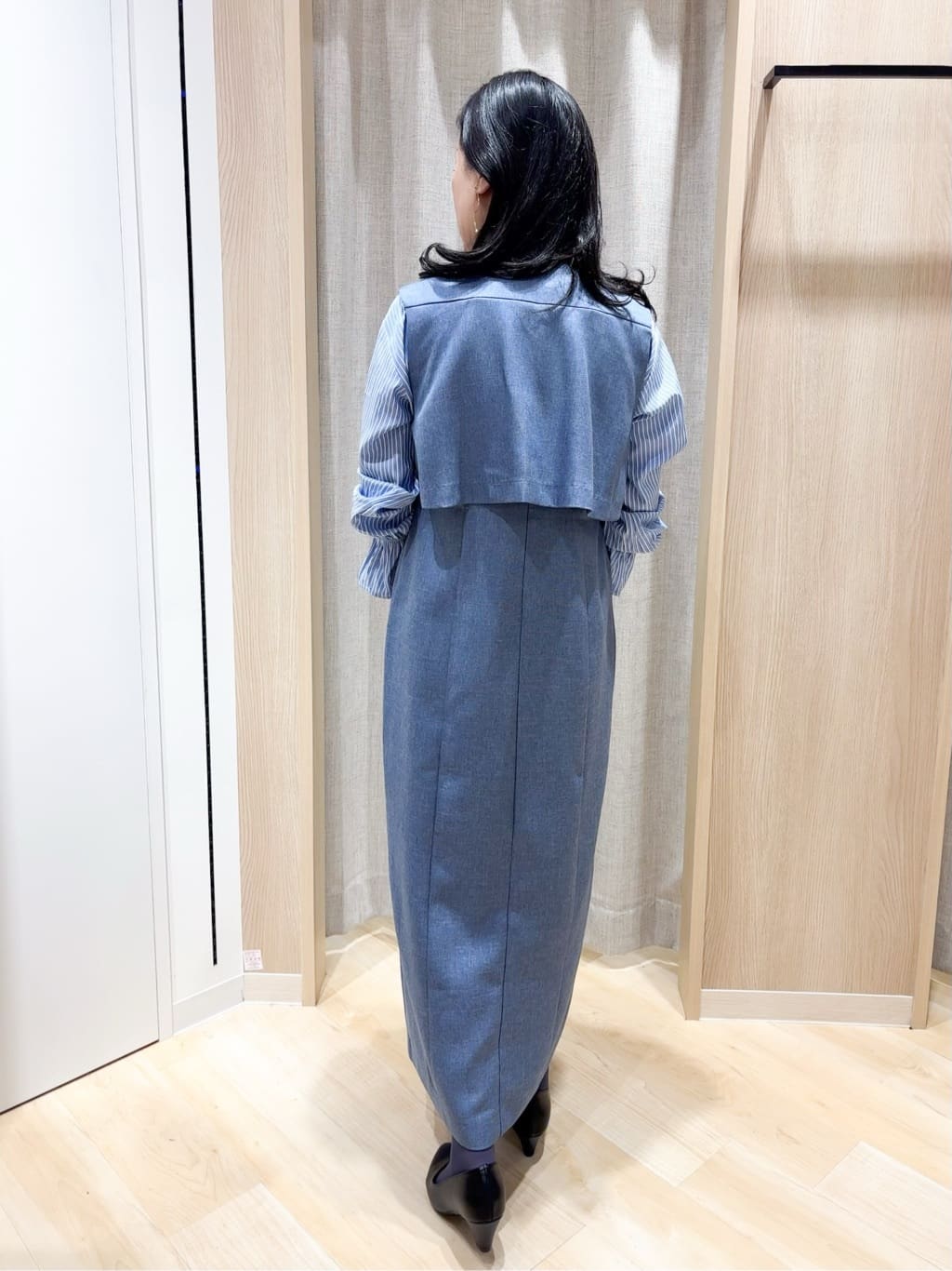 kokoさんの「grove｜高評価！【一枚着／ジレ】着回しできるトレンチライクジャンドレ」を使ったコーディネート