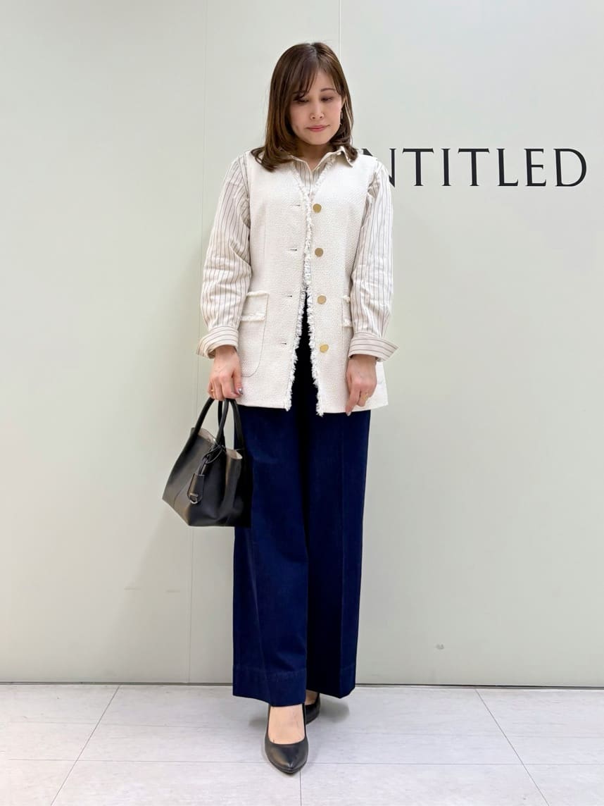 Sakaiさんの「UNTITLED｜【オンオフ使える】スラブツイード ジレ」を使ったコーディネート