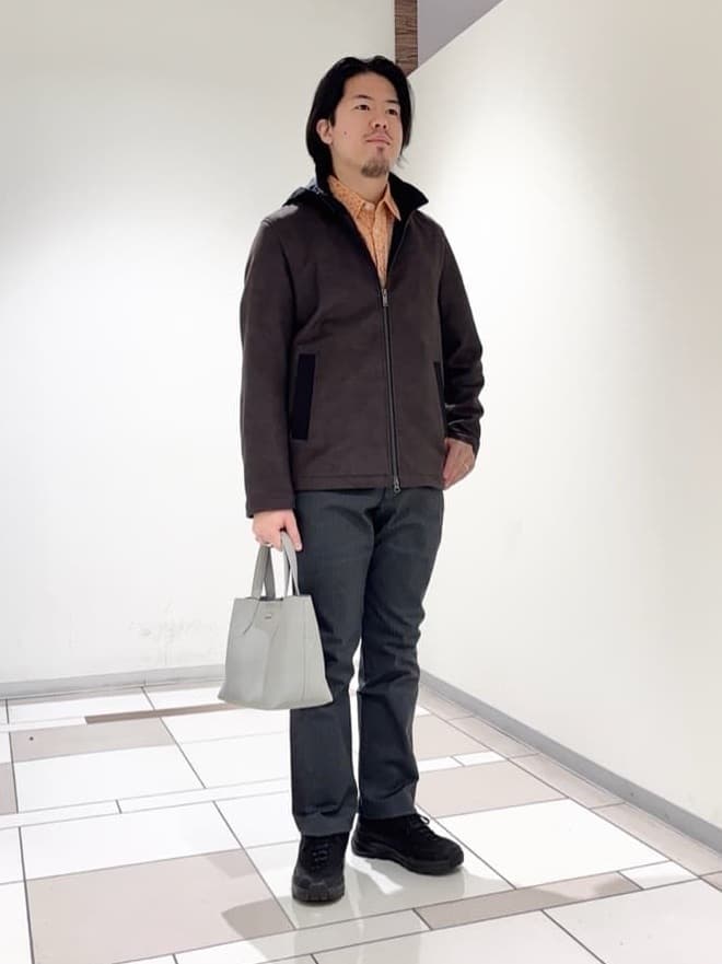 及川さんの「TAKEO KIKUCHI｜【JUST ONE LAYER】ダウンファブリック ジップアップ フード ブルゾン」を使ったコーディネート