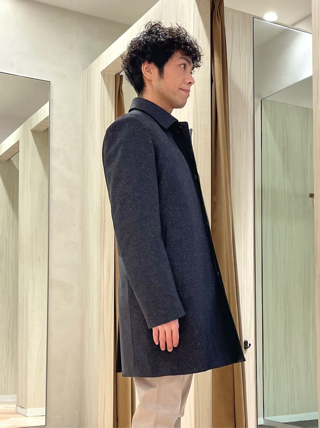 URAさんの「TAKEO KIKUCHI｜【ダウンライナー付き】メランジ ステンカラー コート」を使ったコーディネート