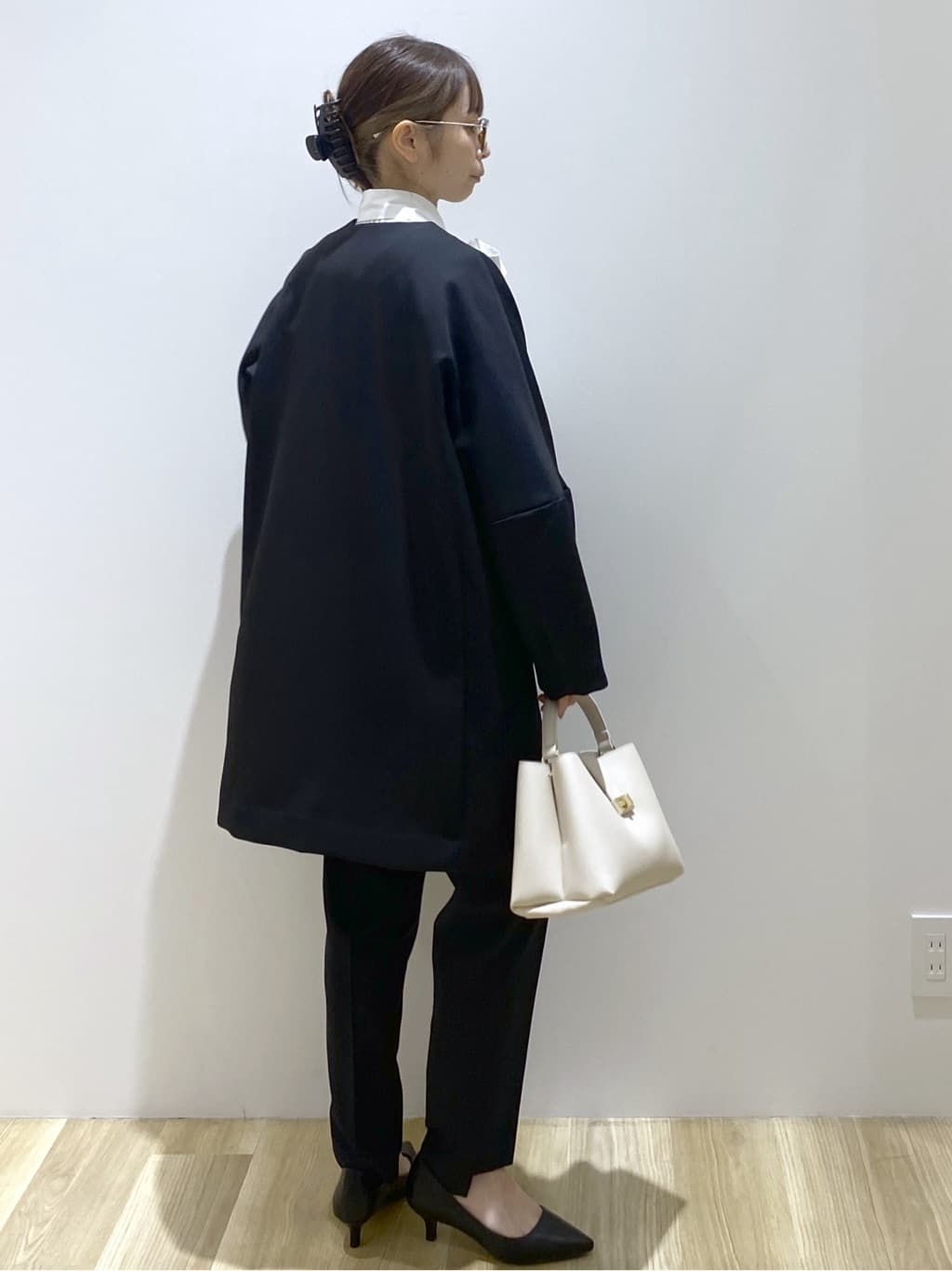 えりさんの「OPAQUE.CLIP｜ペプラムジレ／セットアップ対応可【洗濯機OK】」を使ったコーディネート