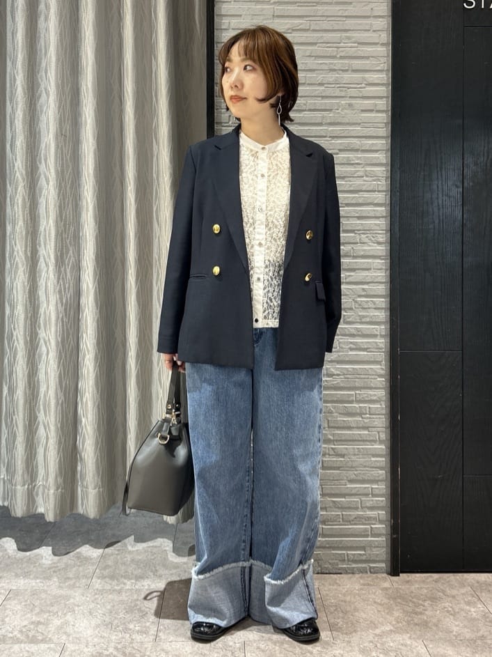 ga_riさんの「THE SHOP TK｜【通勤にもデイリーにも】CAVIAN 金ボタンダブルブレストジャケット」を使ったコーディネート