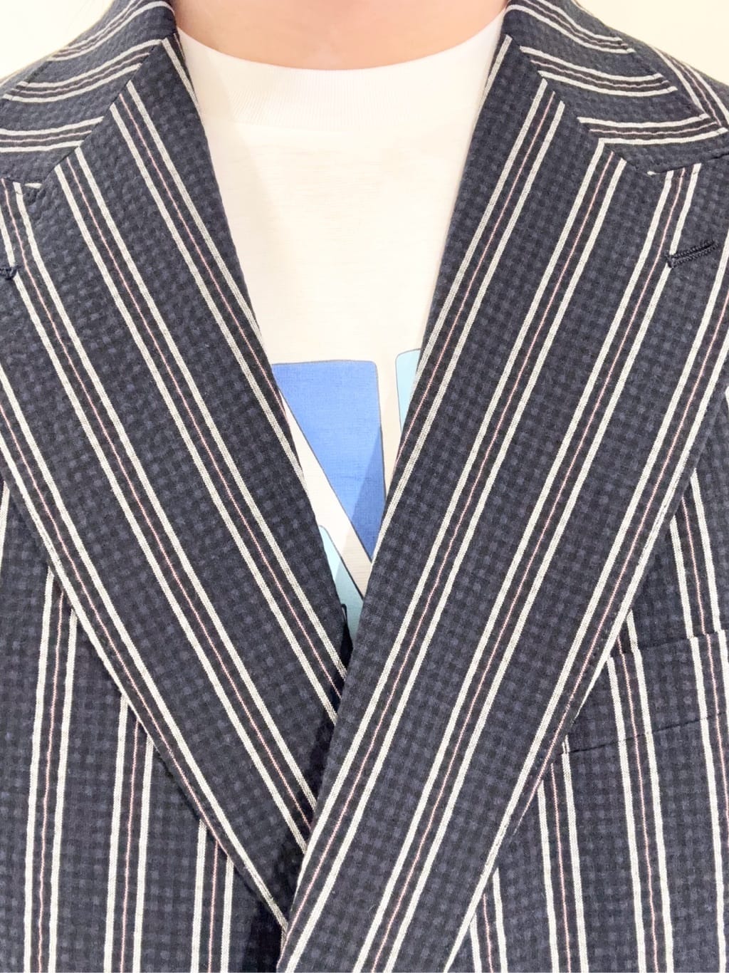 及川さんの「TAKEO KIKUCHI｜【BOWLER HAT LABEL】サッカーストライプ ダブルジャケット」を使ったコーディネート