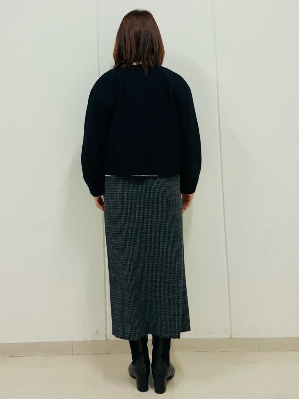 haseさんの「Reflect｜【秋映え／重ね着風スタイルに◎】フリルプリーツスリーブニット」を使ったコーディネート