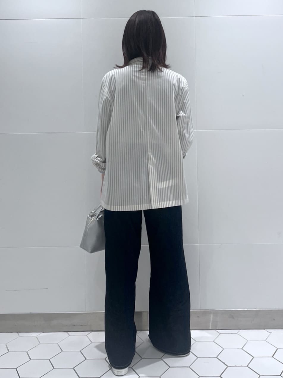 Makinoさんの「Dessin｜【セットアップ可/洗える】ストライプシャツジャケット」を使ったコーディネート
