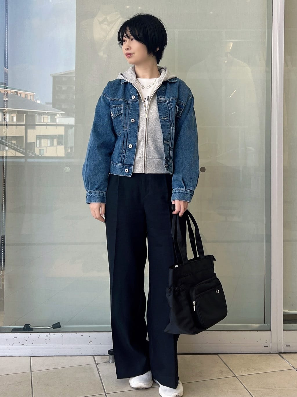 yo-koさんの「OPAQUE.CLIP｜デニムジャケット【洗濯機OK】」を使ったコーディネート