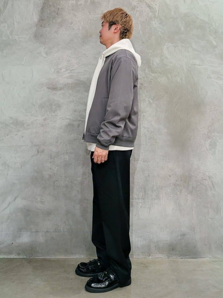 daiさんの「THE SHOP TK｜FLEX LINE ストレッチリブブルゾン　ストレッチ/防シワ/マシンウォッシャブル/セットアップ可」を使ったコーディネート