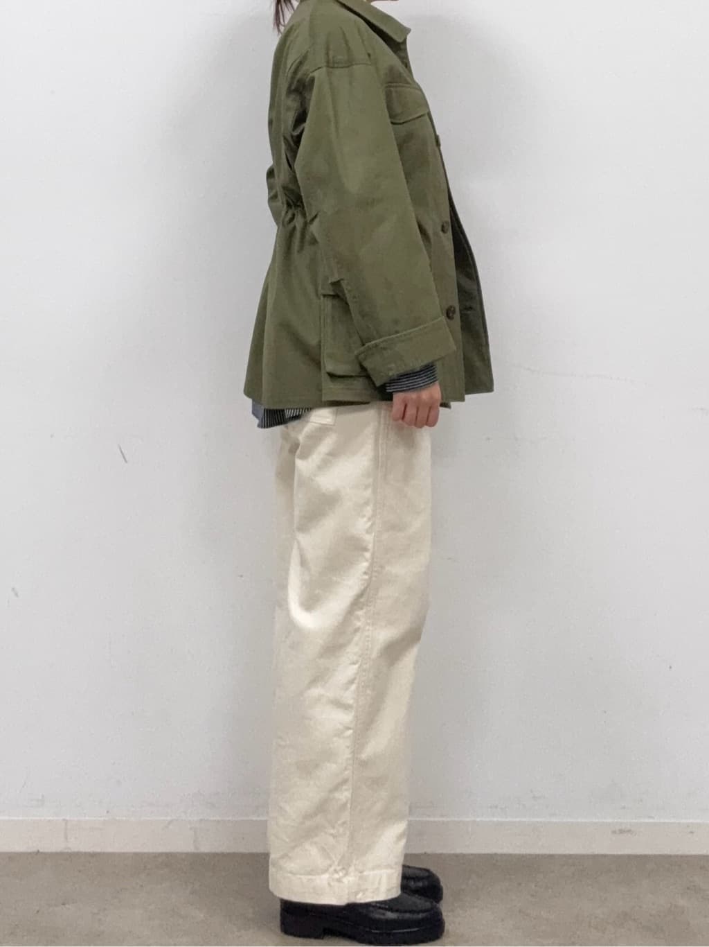 BUNさんの「DRESSTERIOR｜◆【通勤/着映え/ウォッシャブル】オーバーシルエット クレリックシャツ」を使ったコーディネート