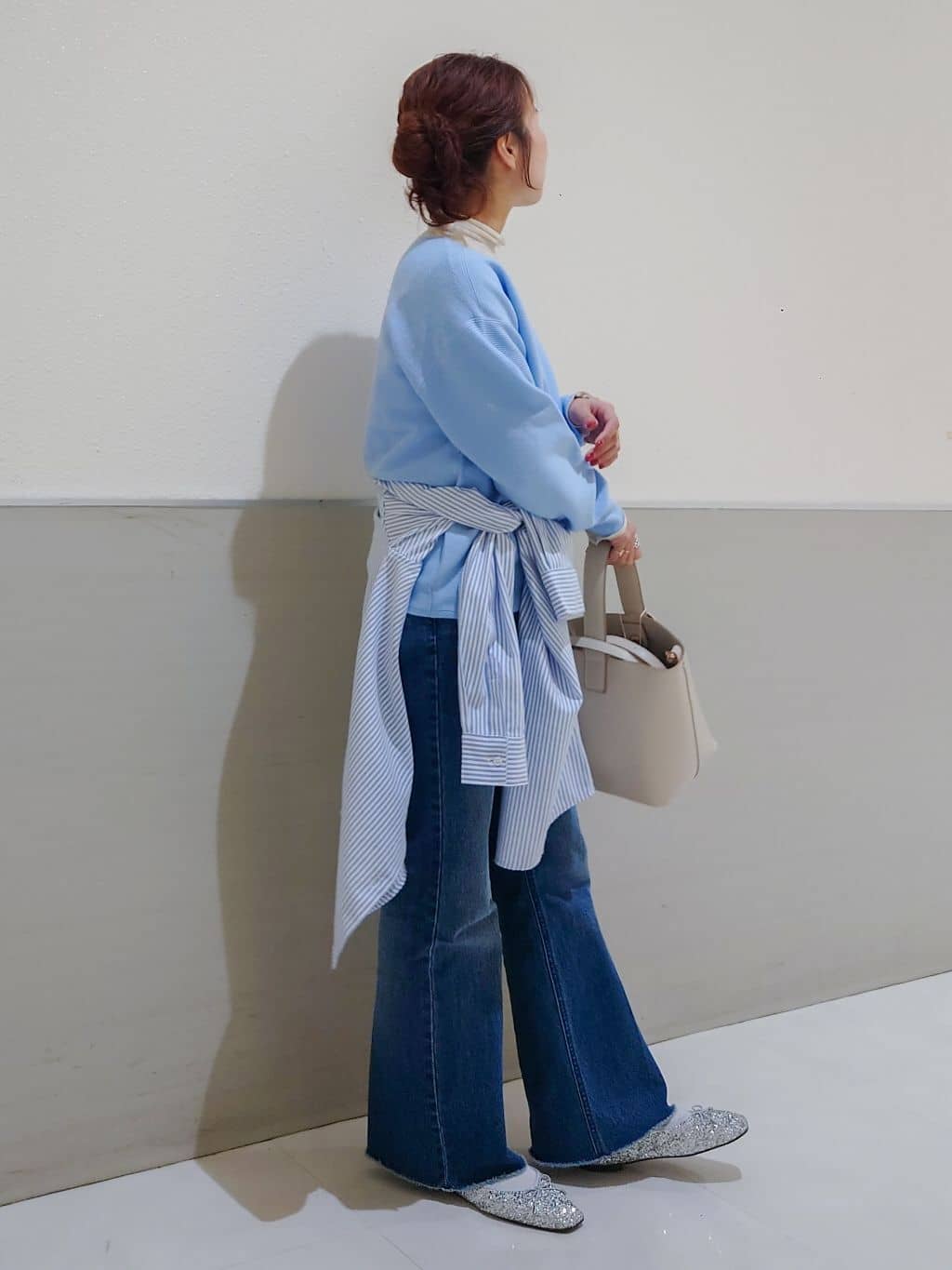 maruさんの「THE SHOP TK｜【S-XLサイズ/選べる6色】どこから見ても美しい ガーターニット/洗濯機OK」を使ったコーディネート