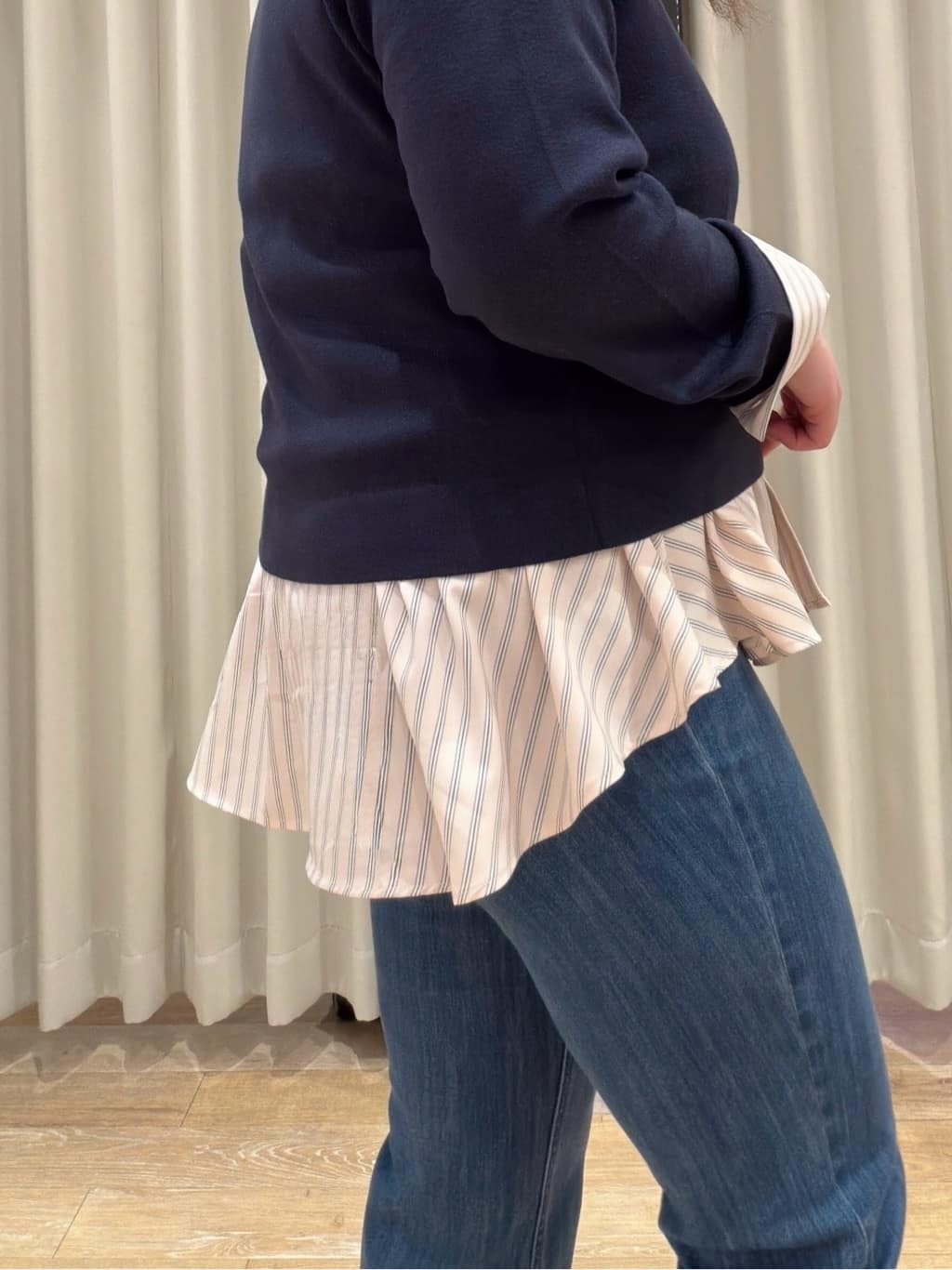 suzuさんの「grove｜【洗える】毛玉軽減クルーネックカーディガン」を使ったコーディネート