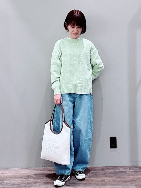 Satoさんの「Dessin｜【洗える】ローゲージコットンニット」を使ったコーディネート
