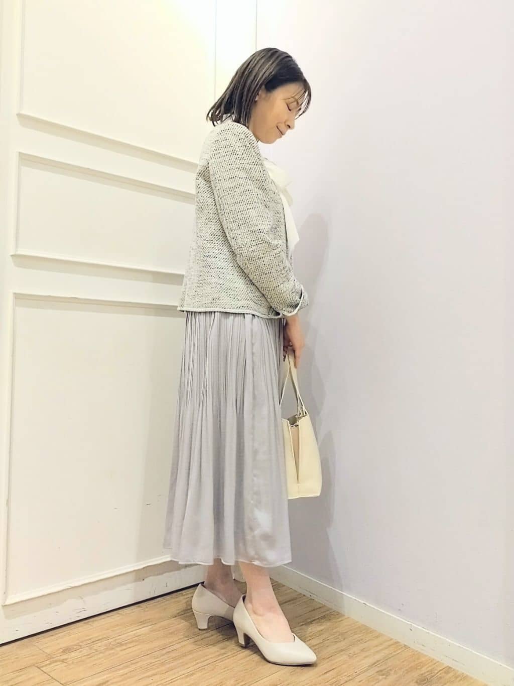miomioさんの「SHOO･LA･RUE｜【セレモニー】上品に彩る ダブルフラワーコサージュ」を使ったコーディネート