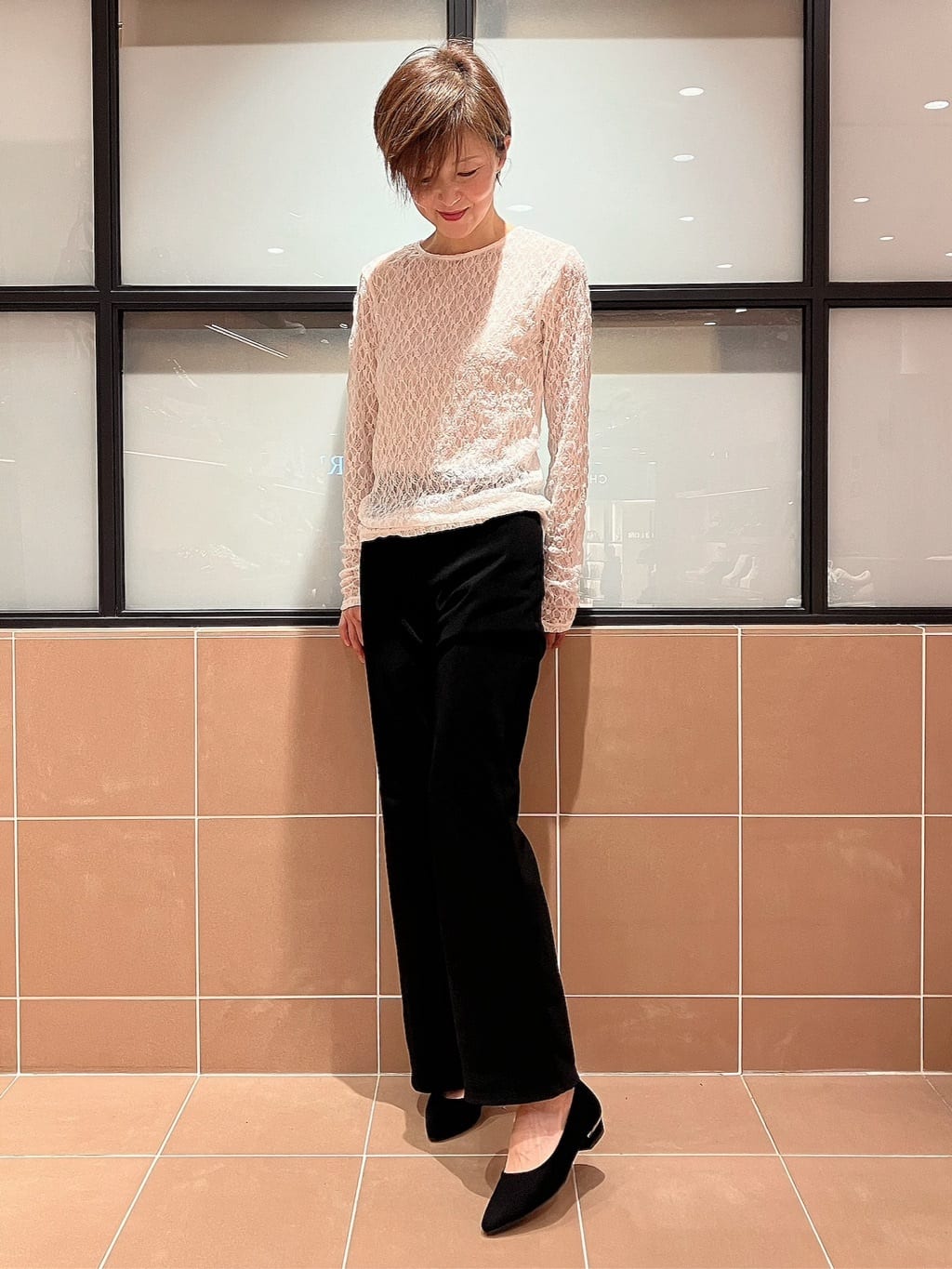Ｋさんの「ESPERANZA｜《定番》晴雨兼用クッションフラットパンプス」を使ったコーディネート