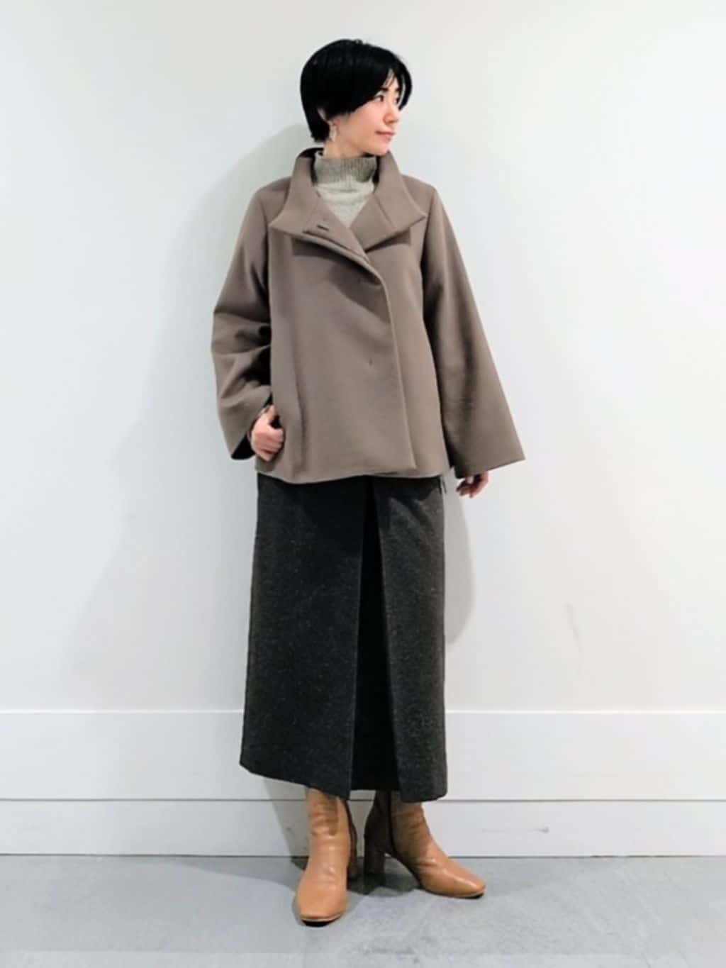ミズタさんの「UNTITLED｜【8色展開/洗える】ウールカシミヤ ハイネックニット」を使ったコーディネート
