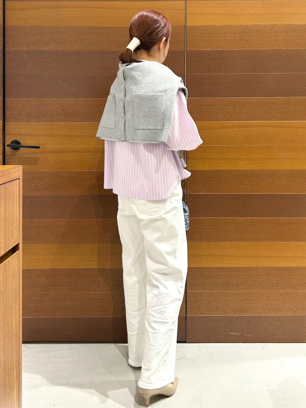 yumiさんの「OPAQUE.CLIP｜スナップボタンニットカーディガン【洗濯機OK】」を使ったコーディネート
