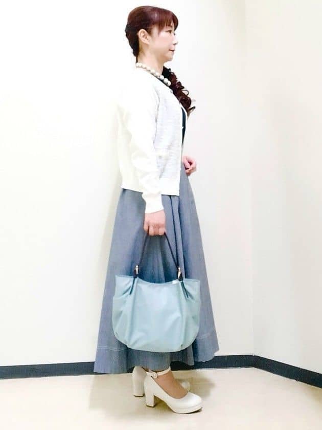 花さんの「Reflect｜ダンガリータックフレアスカート」を使ったコーディネート
