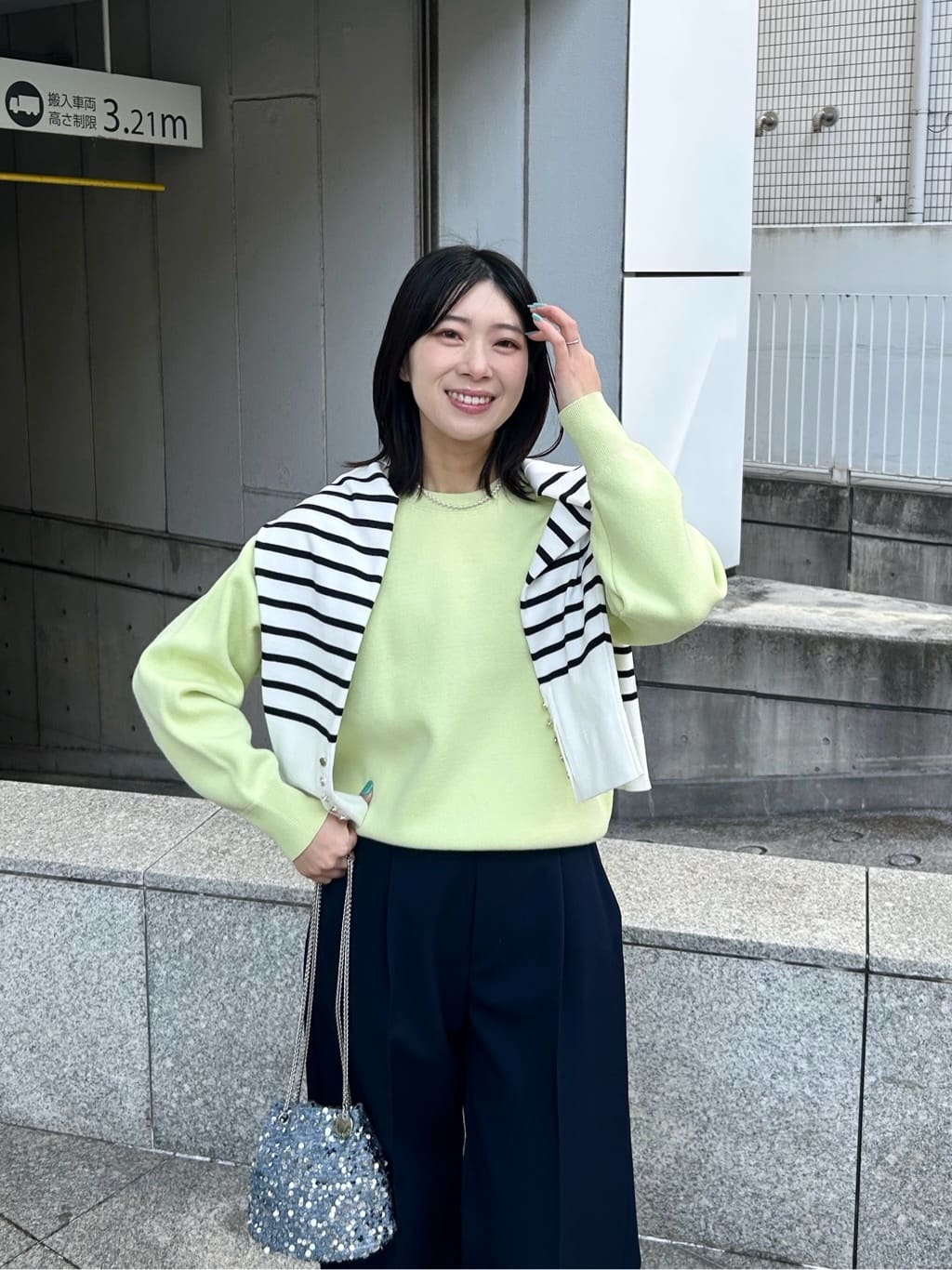 RINAさんの「OPAQUE.CLIP｜スウェットライクニット【洗濯機OK】」を使ったコーディネート