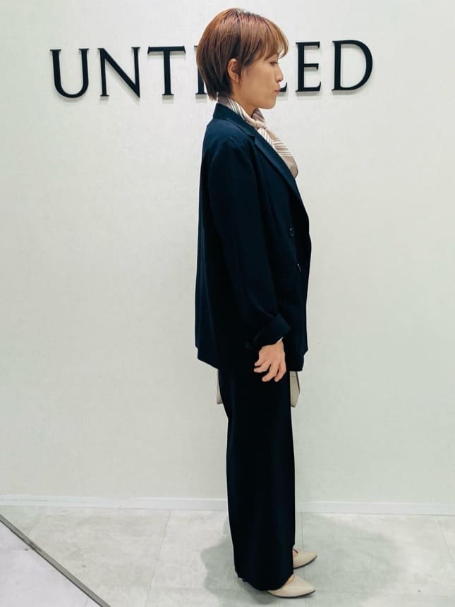 yukiさんの「UNTITLED｜【新色追加/セットアップ可】エアリー ダブルブレストジャケット」を使ったコーディネート