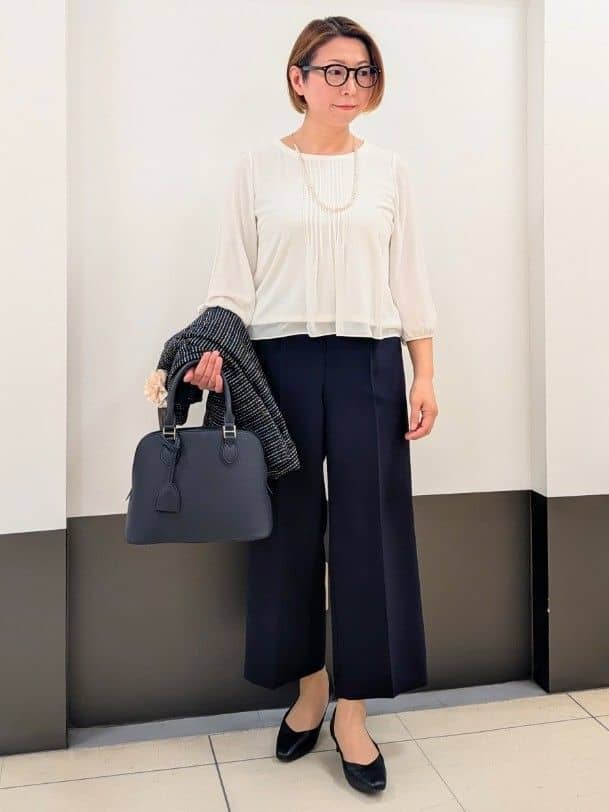 じゅりさんの「Reflect｜【SS-4Lサイズ】ピンタック&times;スカラレースブラウス」を使ったコーディネート