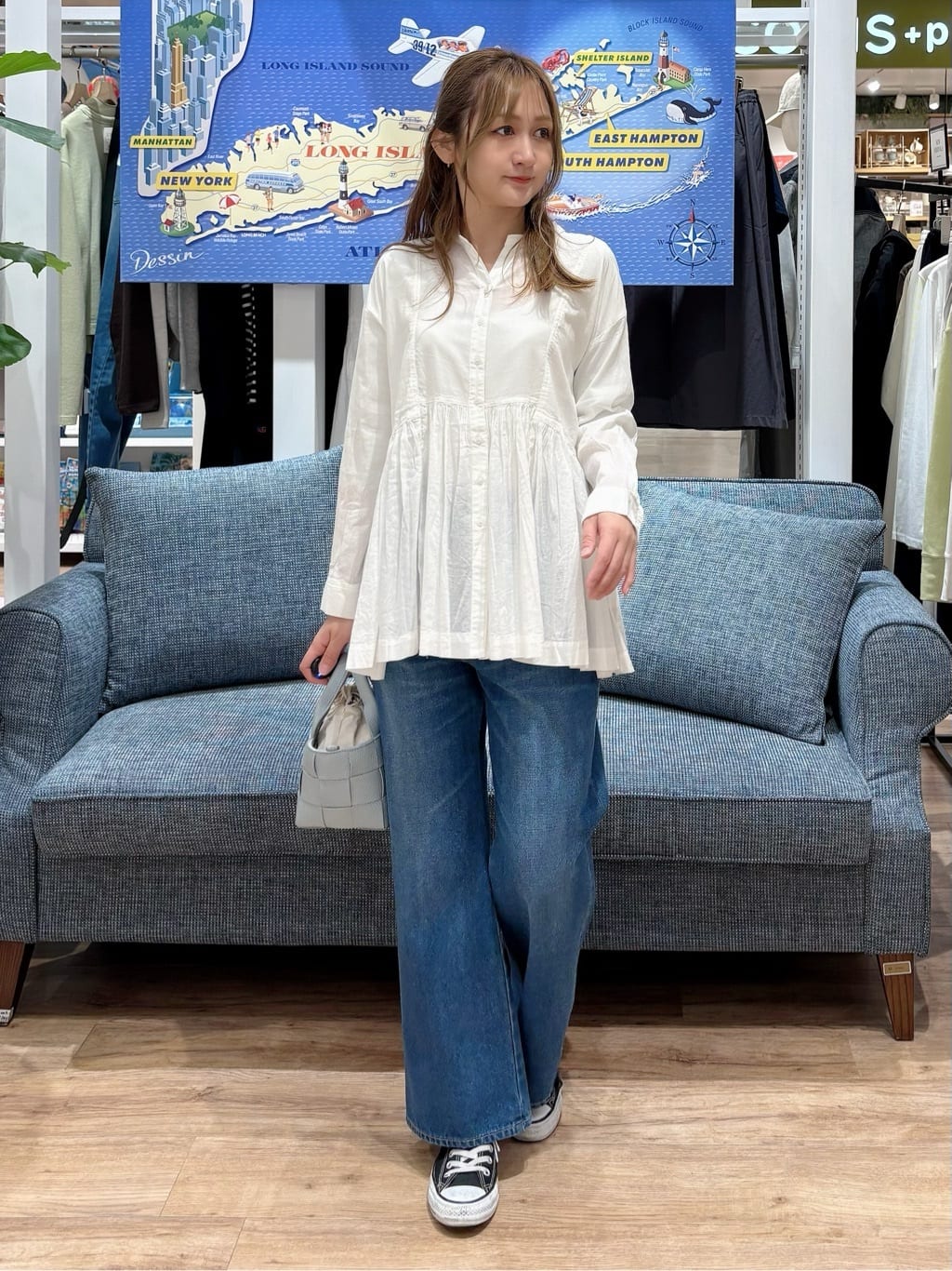 yuinaさんの「Dessin｜ボイルブラウス」を使ったコーディネート