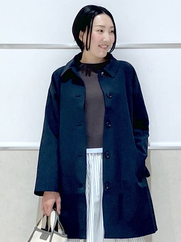eriko さんの「Dessin｜【花粉ガード/撥水加工/洗える】ステンカラースプリングコート」を使ったコーディネート