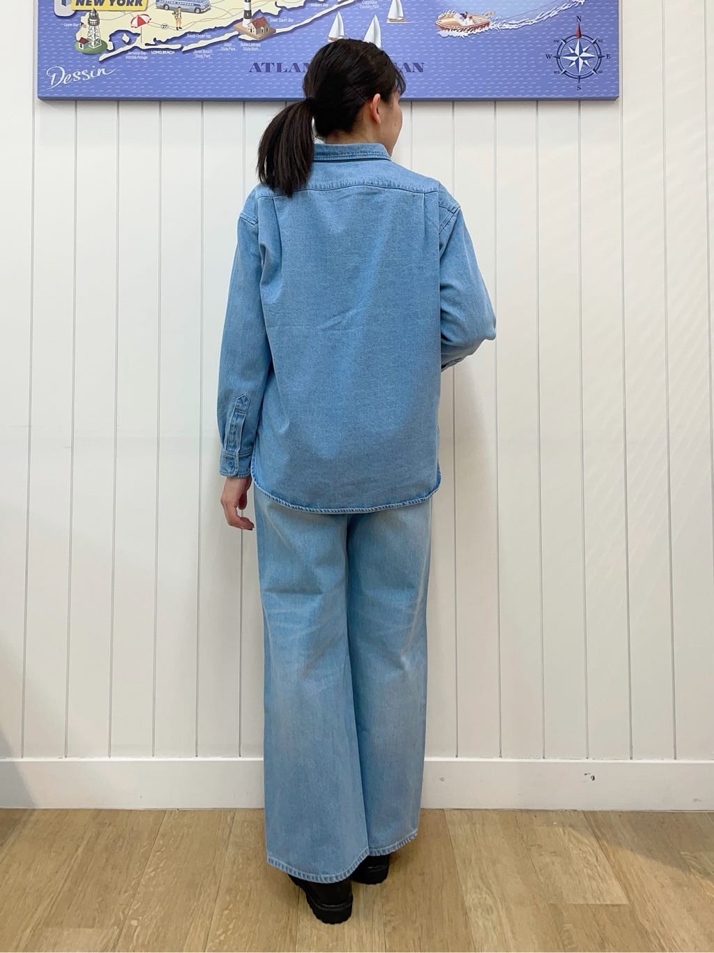 Mayaさんの「Dessin｜【ユニセックス/洗える】10OZデニムシャツ」を使ったコーディネート