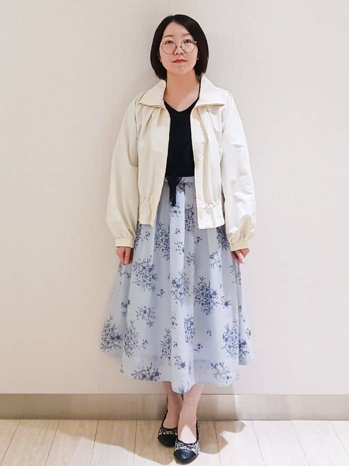 KaHoさんの「index｜スタンドカラーペプラムブルゾン【洗濯機OK】」を使ったコーディネート