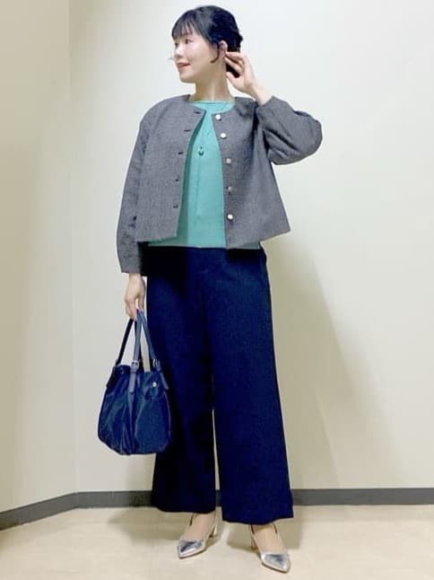  beni_gingerさんの「Reflect｜【選べる8色／スカートにもパンツにも◎】ウール混ボートネックニット」を使ったコーディネート