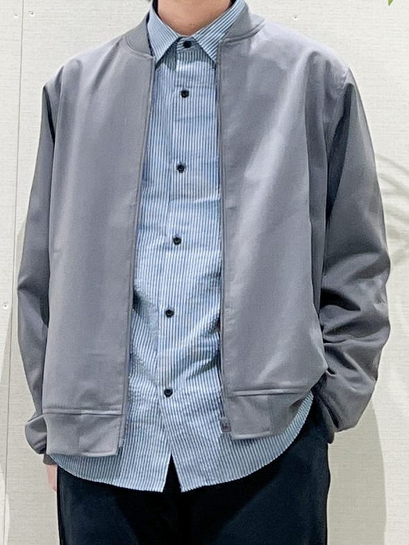 SHI-MAさんの「THE SHOP TK｜FLEX LINE ストレッチリブブルゾン　ストレッチ/防シワ/マシンウォッシャブル/セットアップ可」を使ったコーディネート