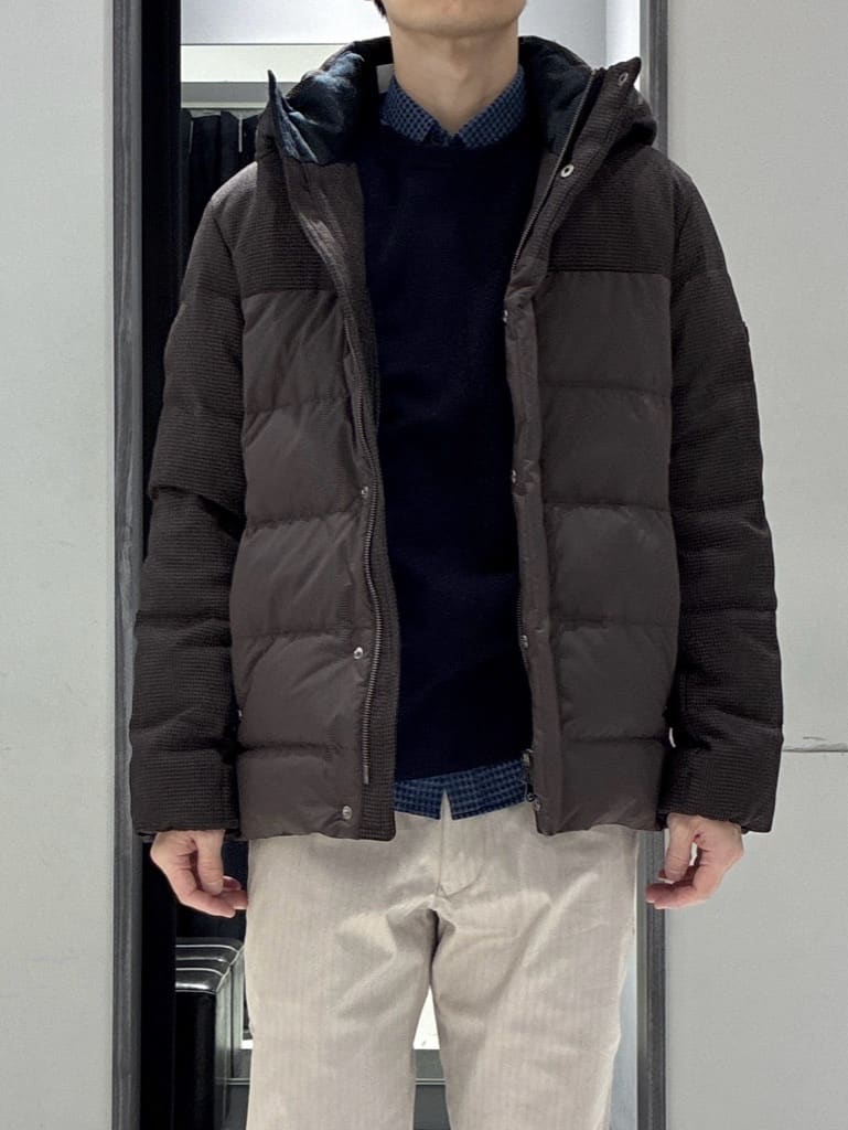 わいずみさんの「TAKEO KIKUCHI｜カラーコンビ ダウンブルゾン」を使ったコーディネート