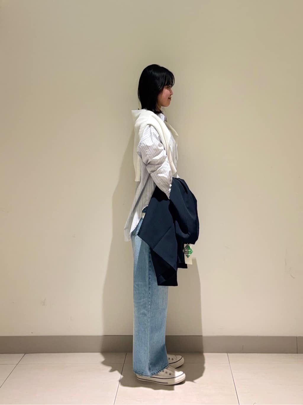 mayuさんの「Dessin｜【洗える】バックボタンオーバーシャツ」を使ったコーディネート