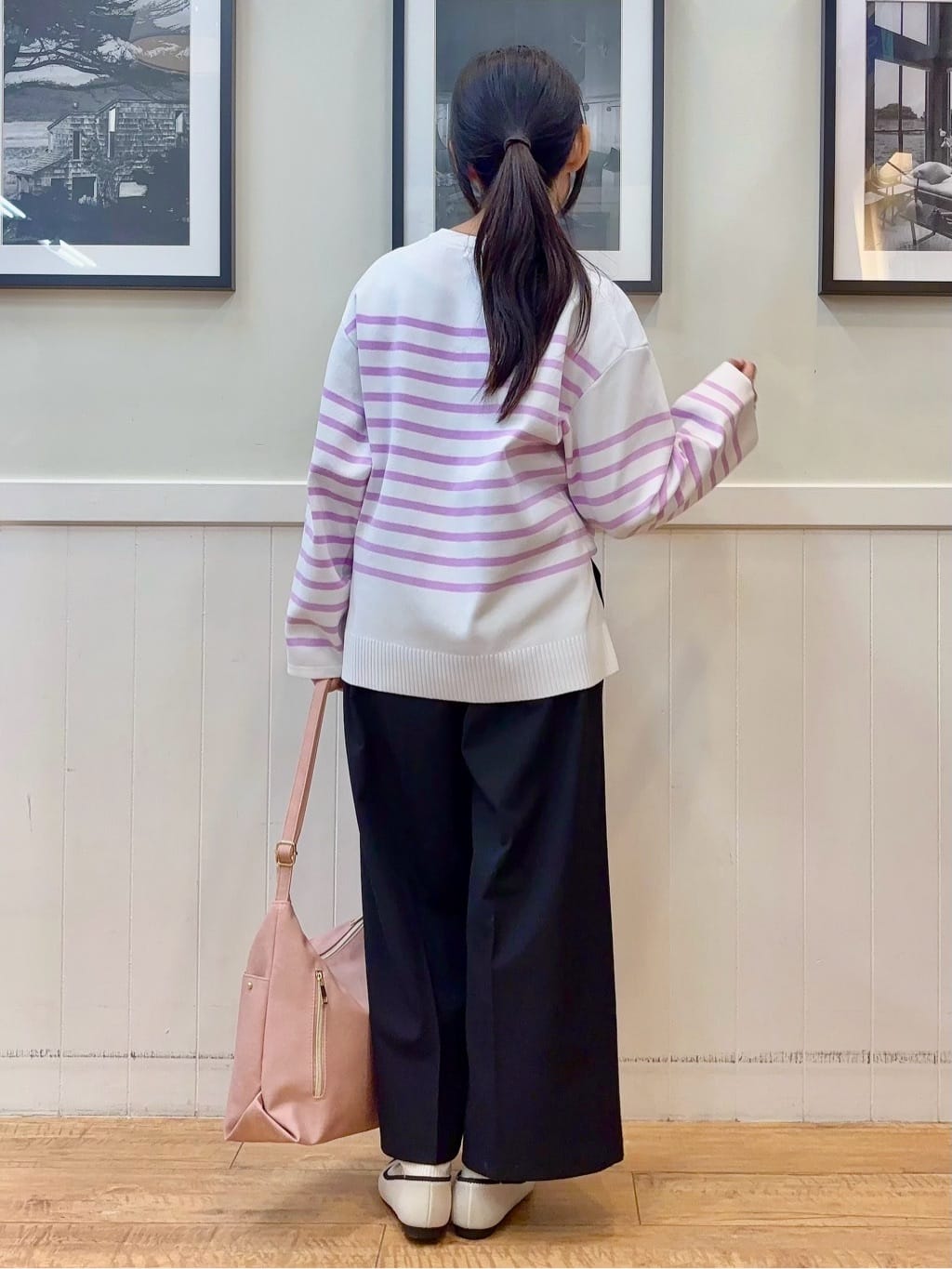 ゆうさんの「SHOO･LA･RUE｜楽にきちんと見られたい　大人カジュアルボーダーニット」を使ったコーディネート