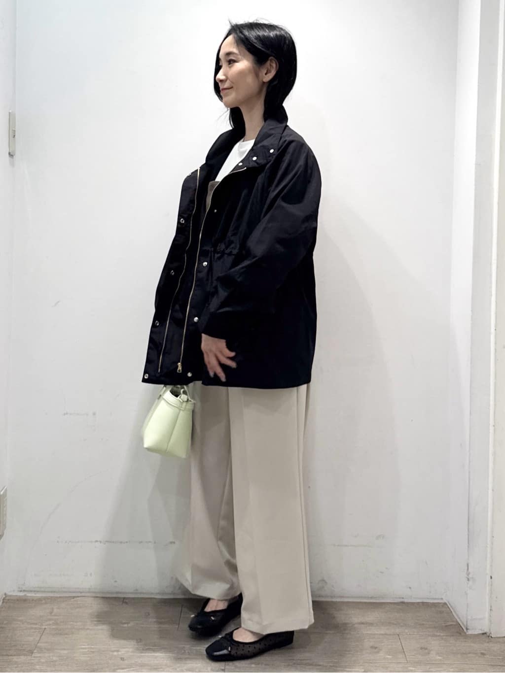 yuicciさんの「OPAQUE.CLIP｜撥水スタンドZIPブルゾン【洗濯機OK／UVケア／花粉対応】」を使ったコーディネート