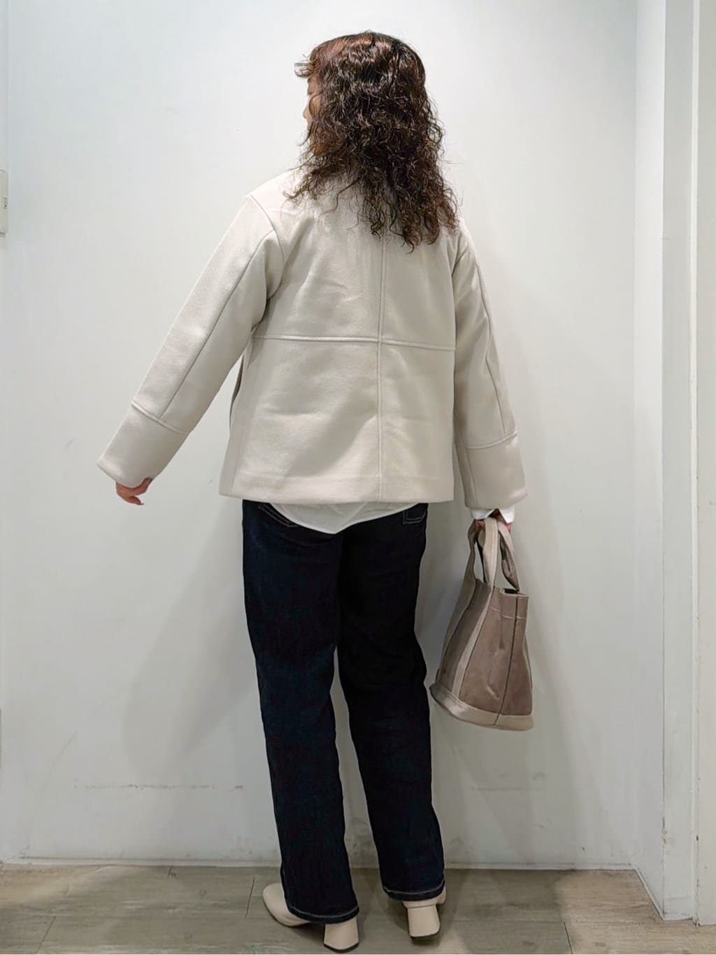 sumicaさんの「OPAQUE.CLIP｜ウールライクメルトンノーカラーコート【洗濯機洗い可】」を使ったコーディネート