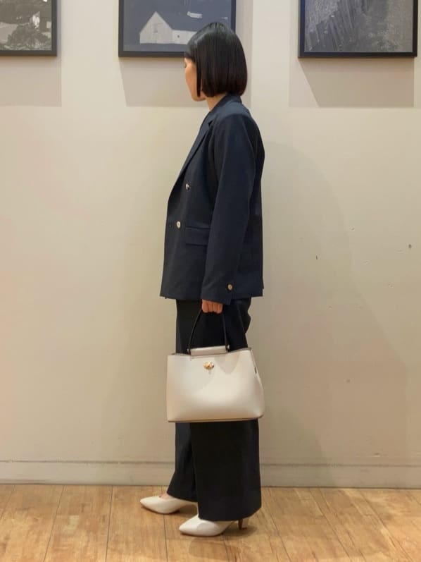 momoharuさんの「SHOO･LA･RUE｜【セットアップ可/S-LL/洗濯機可】マニッシュに決まる ダブルブレストジャケット」を使ったコーディネート