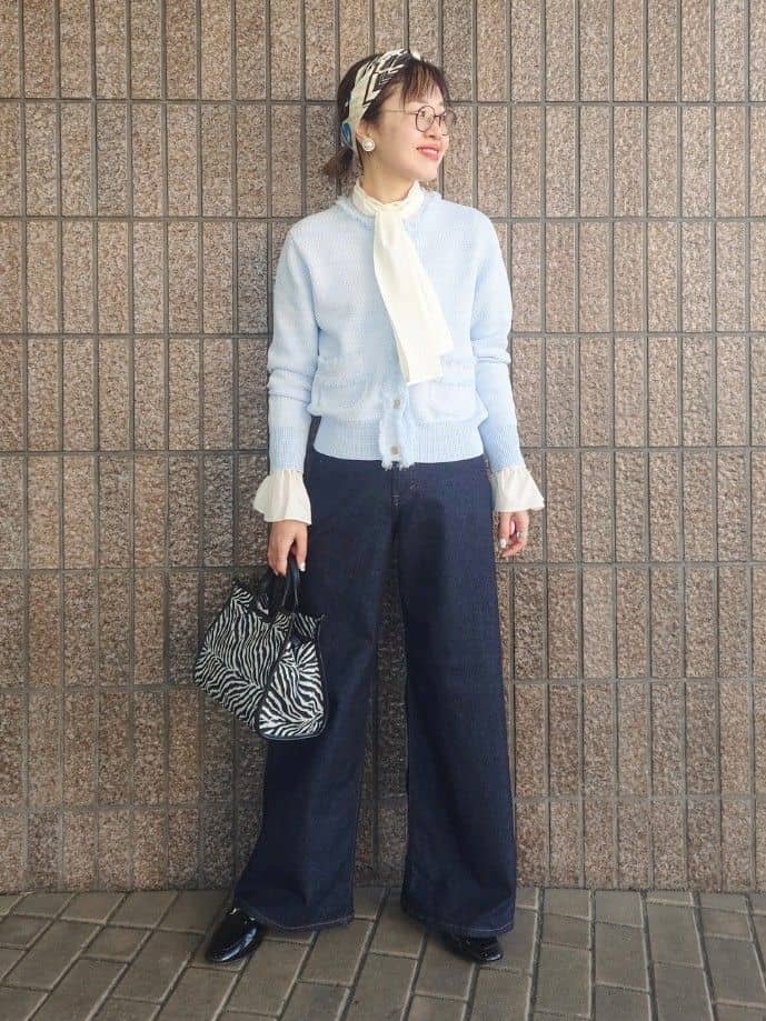 MUTSUKOさんの「UNTITLED｜【LEE】STANDARD WARDROBE ワイドパンツ」を使ったコーディネート