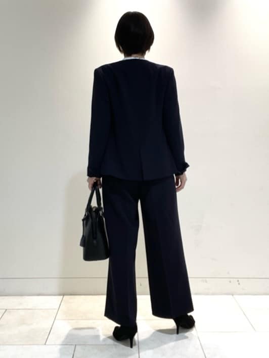 フミさんの「Reflect｜【SS-4Lサイズ／通勤／セットアップ可】ノーカラージャケット」を使ったコーディネート