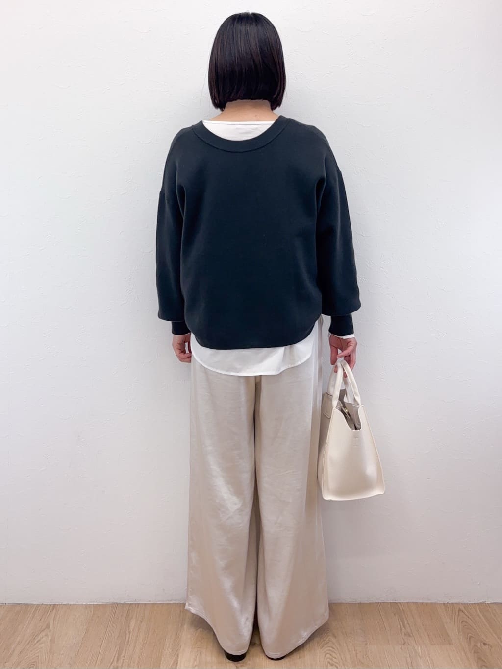 Takeさんの「OPAQUE.CLIP｜ヘンリーネックニット／前後2WAY【洗濯機OK】」を使ったコーディネート